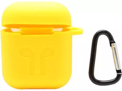 Чехол для наушников Silicone Case для Airpods желтый
